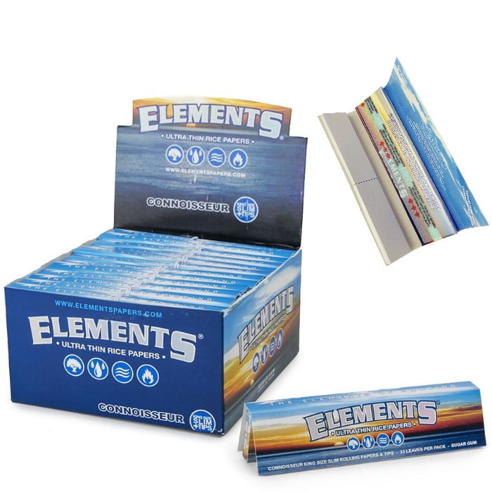Elements - Kingsize Conoisseurs (24) - ELECON kingsize papers with tips
