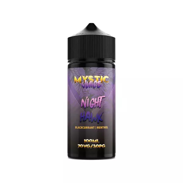 Mystic Juice 100ml Shortfill 0mg (70VG/30PG) NIGHT HAWK BLACKCURRANT MENTHOL