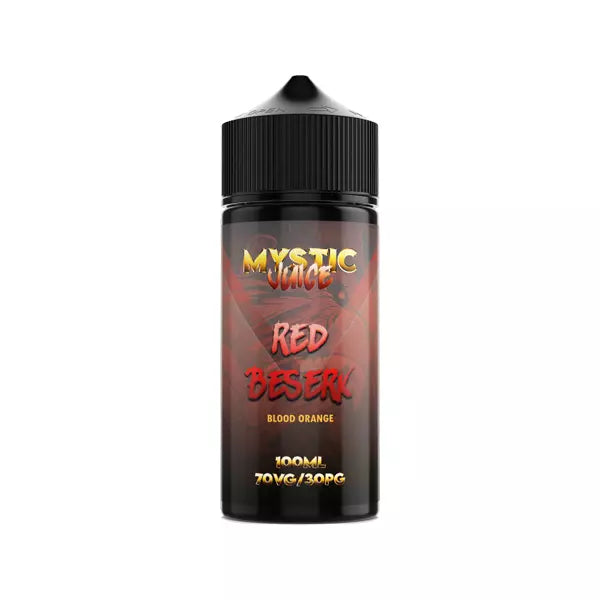 Mystic Juice 100ml Shortfill 0mg (70VG/30PG) RED BESERK BLOOD ORANGE