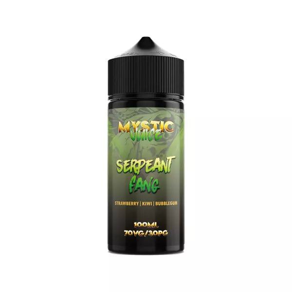 Mystic Juice 100ml Shortfill 0mg (70VG/30PG) SERPENT FANG STRAWBERRY KIWI BUBBLEGUM