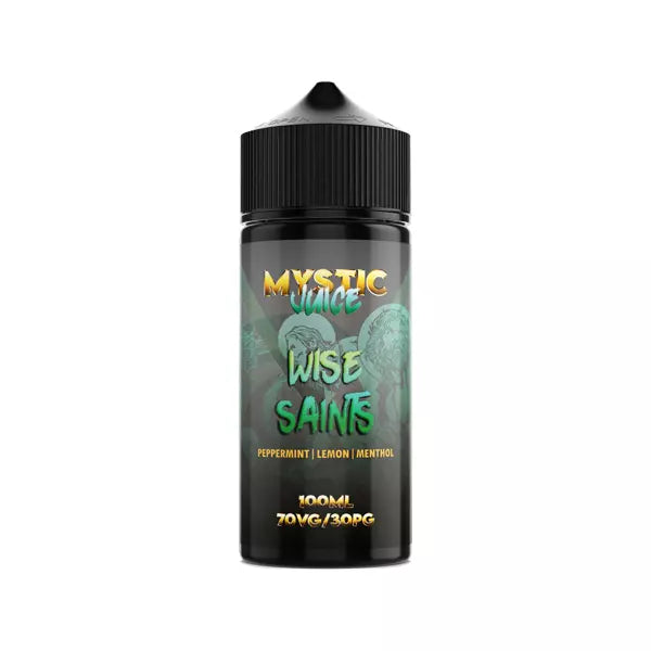 Mystic Juice 100ml Shortfill 0mg (70VG/30PG) WISE SAINTS PEPPERMINT LEMON MENTHOL