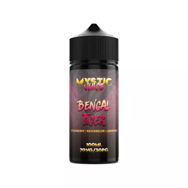 Mystic Juice 100ml Shortfill 0mg (70VG/30PG) BENGAL TIGER, STRAWBERRY, WATERMELON, LEMONADE.