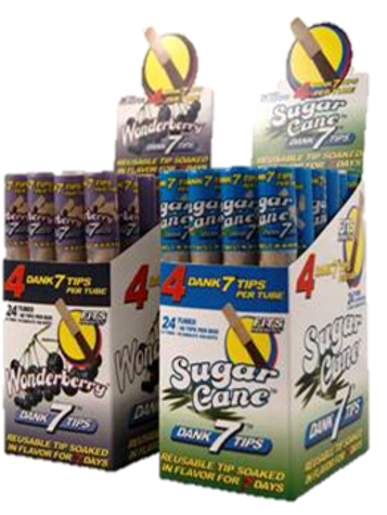 sugar cane Cyclones | Dank 7 Day Flavoured Wooden Roaches | 24 Tubes Per Pack | 4 Tips Per Tube |