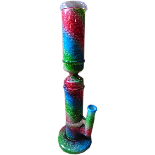 38cm Glass Waterpipe. Galaxy Design. Ice Pinch. Disc Diffuser. Recycler. 18.8mm Female Socket. 18.8mm Drop-In Bowl.