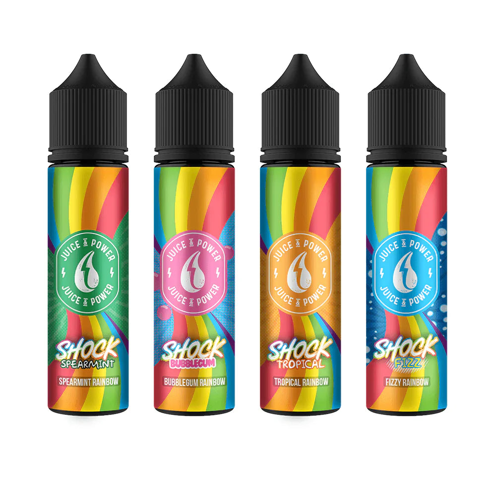 0mg Juice N Power Shortfills 50ml (70VG/30PG) RAINBOW FIZZY