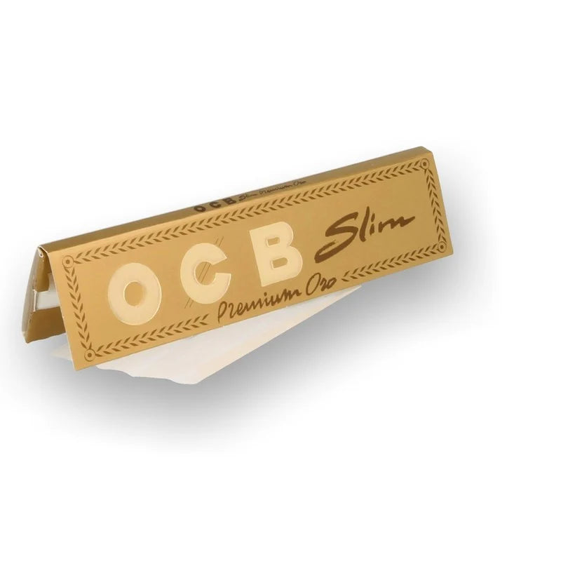 50 OCB Premium King Size Slim Gold Papers